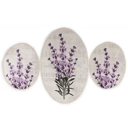 Lessentiel Maison Kupatilski otirač Lavender, 3 komada, Bež-ljubičasti