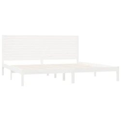 Okvir za krevet od masivne borovine bijeli 200 x 200 cm