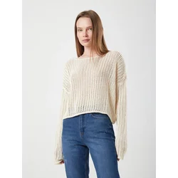 MixRay Pulover Pullover svetlo bež