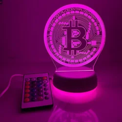 Gentilis RGB LED Lampa Bitcoin