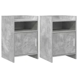 Noćni ormarići 2 pcs Betonska siva 40 x 36 x 60 cm