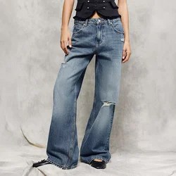 Straight fit farmerke