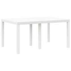 Stol za vrt Bijelo 150 x 100 x 73 cm poliratan