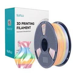 SUNLU Filament SUNLU PLA+ Silk 1,75 mm, 1 kg, Rainbow 04