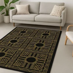 Conceptum Hypnose Tepih HM-CRP25-13, Pravougaoni, 160 x 230 cm, Crno-žuti