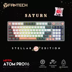 FANTECH Mehanička tastatura Gaming MK914 RGB Atom PRO96 Wireless Saturn (Crveni switch)