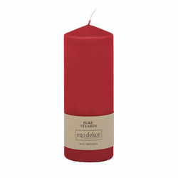Rdeča sveča Eco candles by Ego dekor Top, čas gorenja 50 h