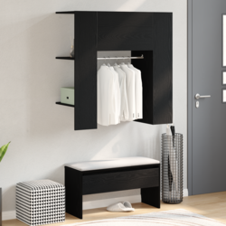 Ormar za hodnik Crni hrast 97,5 x 37 x 99 cm Konstruirano drvo