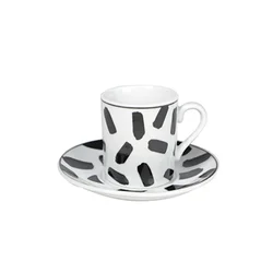 METALAC M PORCELAN SET ZA KAFU 6/1 CRNE LINIJE120-C