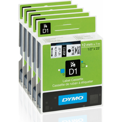 DYMO traka D1 6mm x 7m, crna na zutom