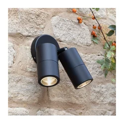 Där Lighting ORT0922 - LED spoljno zidno reflektorsko svetlo ORTEGA 2xGU10/5W/230V IP65 crno