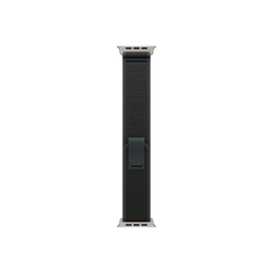 Apple Watch 49mm Loop: Black Trail Loop - M/L - Natural Titanium Finish