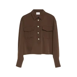 COMMA Bluza temno rjava