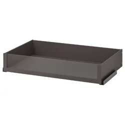 KOMPLEMENT Fioka sa staklenim frontom, tamnosiva, 100x58 cm