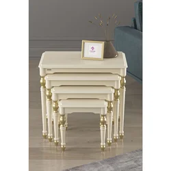 Hanah Home set od 4 umetnutih stočića Saray Avangart, krem