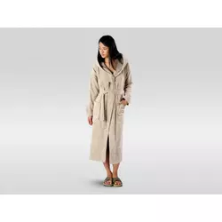 ka119 KARIBAN VELOUR BATHROBE HOODED BATHROBE