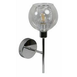 Ozzo Zidna Lampa 1X40W E14 Chrome Transpoarent Glass