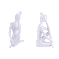 DIKER HOME Elegantna figura devojke, Bela