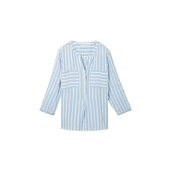 TOM TAILOR Bluza  svetlo modra / bela