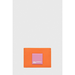 Etui za kartice Karl Lagerfeld Jeans oranžna barva