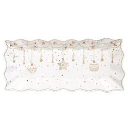 Serving platter, 40 x 18 cm, porcelain, CHRISTMAS LIGHTS - Nuova R2S