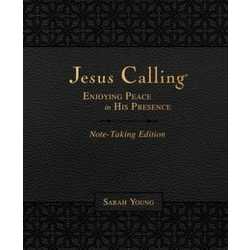 Jesus Calling Note-Taking Edition, Leathersoft, Black, with full Scriptures