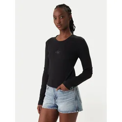Calvin Klein Jeans Bluza Monogram LV047A803G Črna Slim Fit