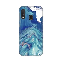 Silikonska maska za Samsung A202F Galaxy A20e Blue Marble Print plava