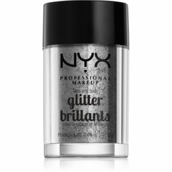 NYX Professional Makeup Glitter Goals šljokice za lice i tijelo nijansa 10 Silver 2,5 g