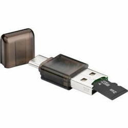 Čitalec kartic USB-C in USB-A Zunanji Goobay za microSD