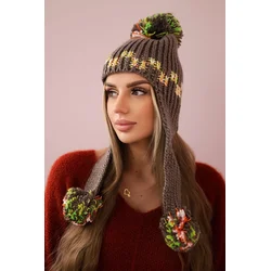 Womens cap with long ears Nadia K321 cappuccino