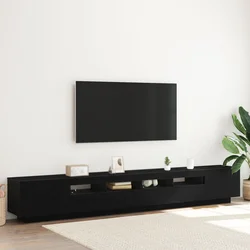 Set TV komoda 3 pcs Crna 260 x 35 x 40 cm Konstruirano drvo