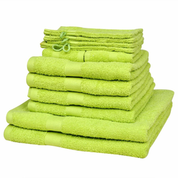 vidaXL Set brisač za dom 12 kosov 100% bombaž 500 gsm jabolčno zelene b.