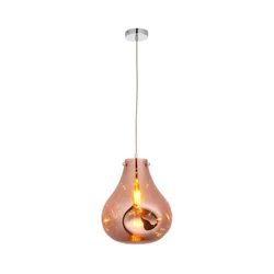 Endon 99790 - Luster na sajli EUROPA 1xE27/10W/230V u zadimljenoj braon boji