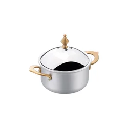 Saucepan with lid, aluminum, 10cm/0.45L, Hanedan - Korkmaz