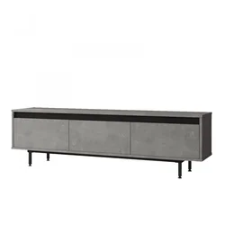 Hanah Home LV1 RL TV polica, Sivo-Crna
