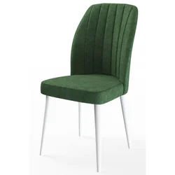 Hanah Home set trpezarijskih stolica Etra 4 kom, kaki zelena tkanina Jerry, bele drvene noge