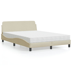 Krevet s madracem Dover krem 120 x 200 cm od tkanine