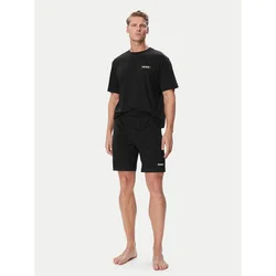 HUGO Pižama Ron Short Set 50578605 Črna Regular Fit