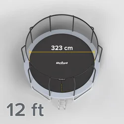 Trampolin Rebel Active PRO 12 ft/366 cm, zaščitna mreža, lestev