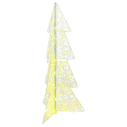 Božićno drvce s 100 LED svjetlima Topla bijela 120 cm Akril