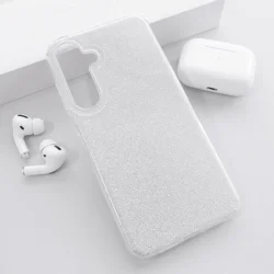Maska za telefon Crystal Dust za Samsung S25 Plus/ S936B, Srebrne boje