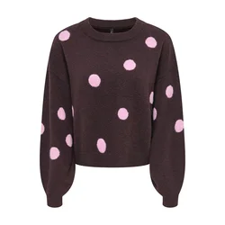 ONLY Pulover ONLRICA temno rjava / roza