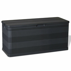 VIDAXL vrtna skrinja za shranjevanje 117x45x56 cm črna