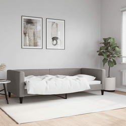 Greatstore Raztegljiva postelja taupe 90x200 cm blago
