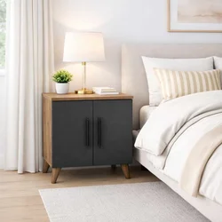 Hanah Home noćni ormarić Lumen, 51,5 cm, atlantski bor / antracit
