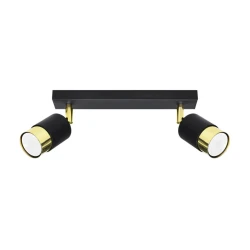 Sollux SL.1070 - Spot svetlo NERO 2xGU10/40W/230V crna/zlatna