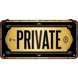 NOSTALGIC ART Viseći znak Private