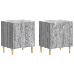 Noćni ormarić 2 pcs Siva Sonoma 43 x 34,5 x 50 cm