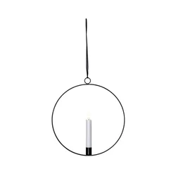 Eglo 411485 - LED Božićna dekoracija FLAMME RING 1xLED/0,06W/1xAA crna